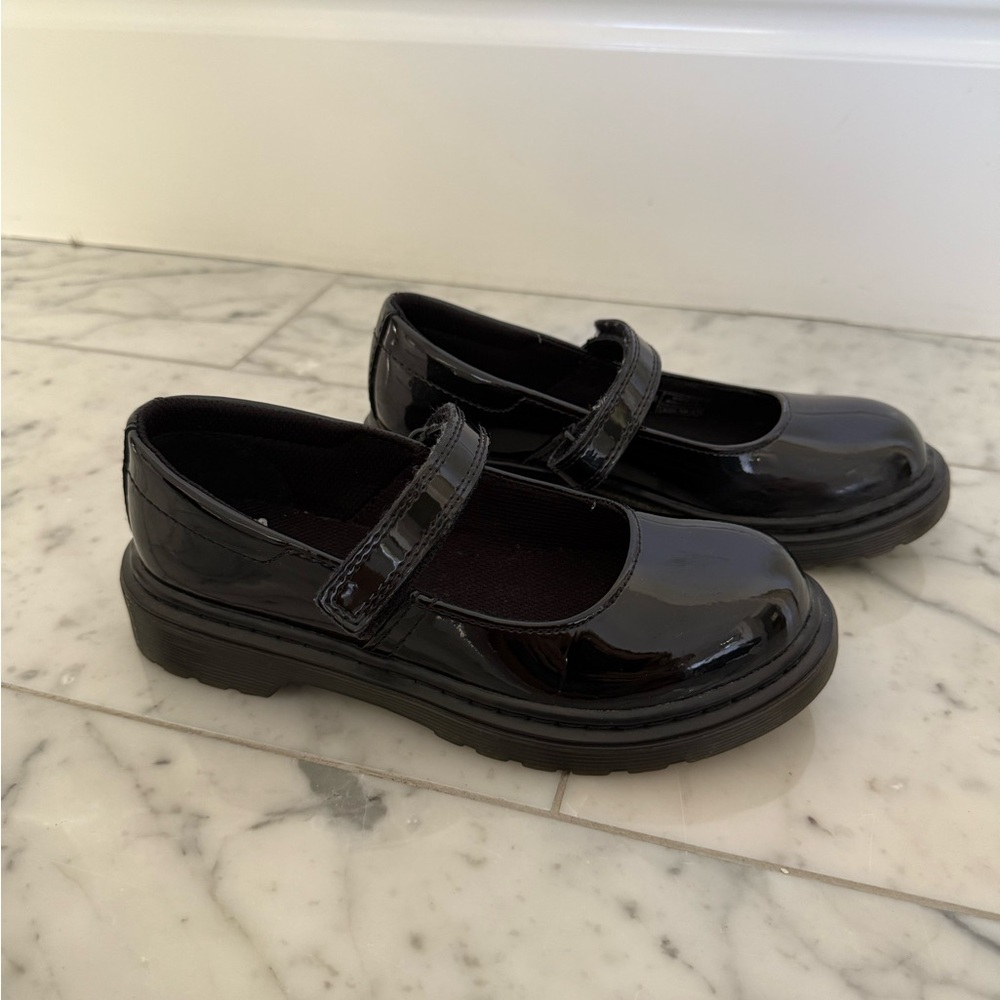 Dr. Martens Shiny Black Kids Mary Jane Shoes